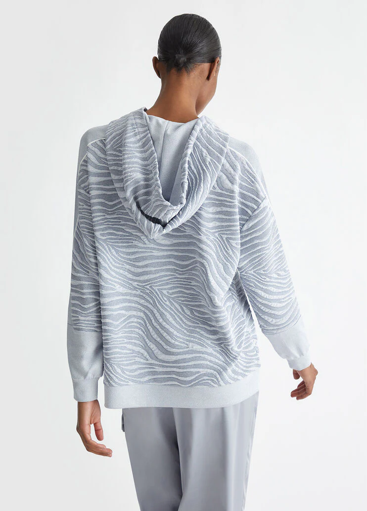 Jacquard hooded sweatshirt