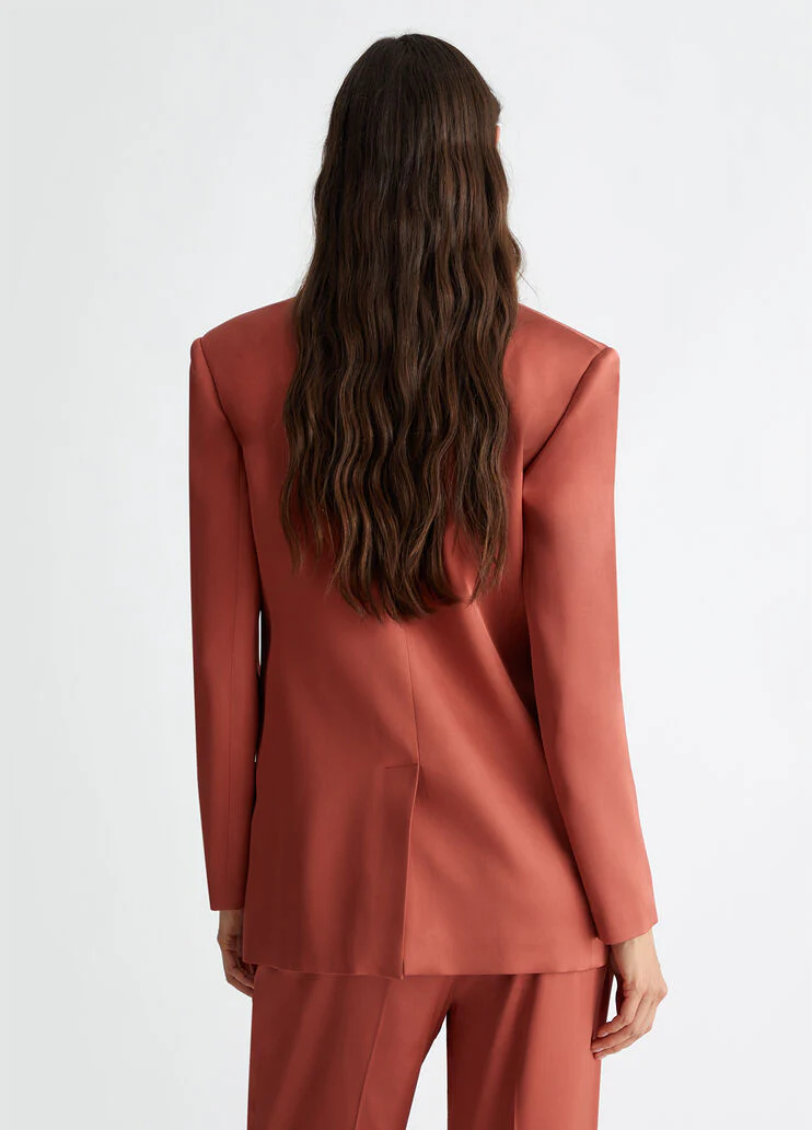 Satin suit blazer