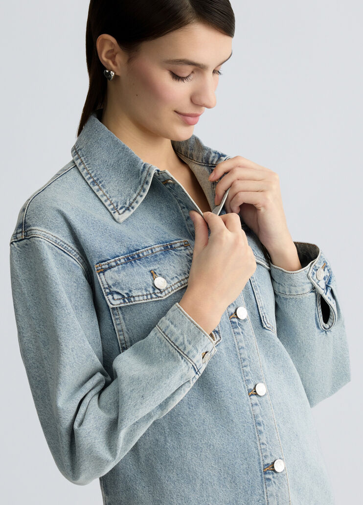 Denim shacket