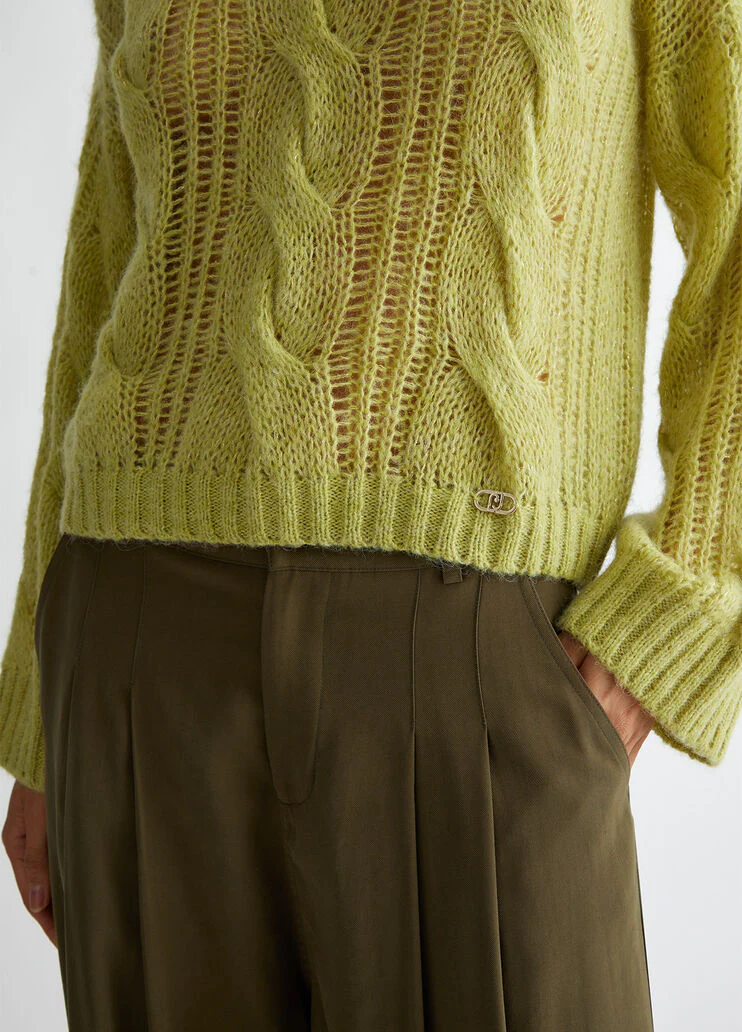 Alpaca and wool polo-neck