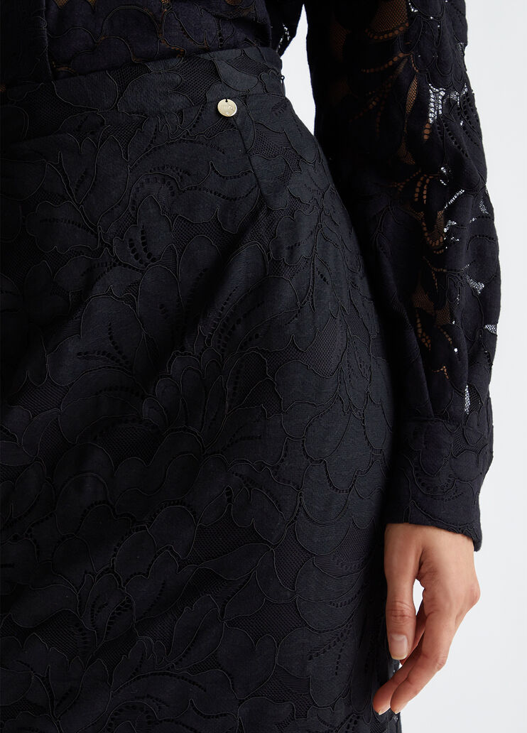 Black lace skirt