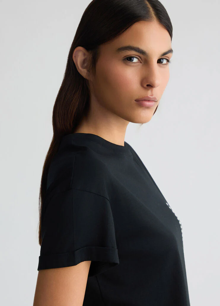 T-shirt with rhinestones