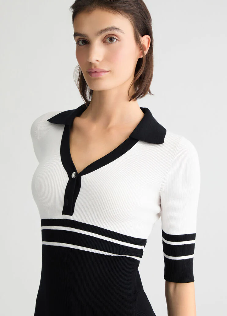 Striped knit dress