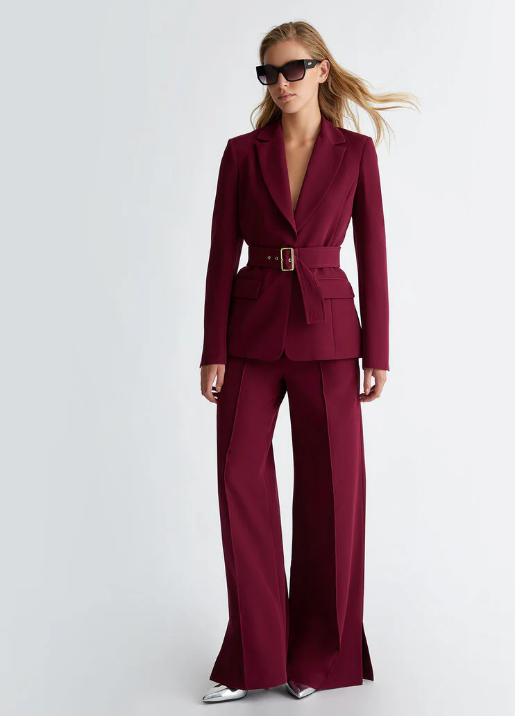 Flare stretch trousers