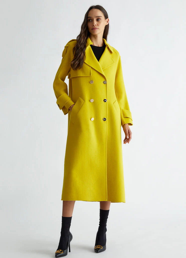 Wool blend trench coat
