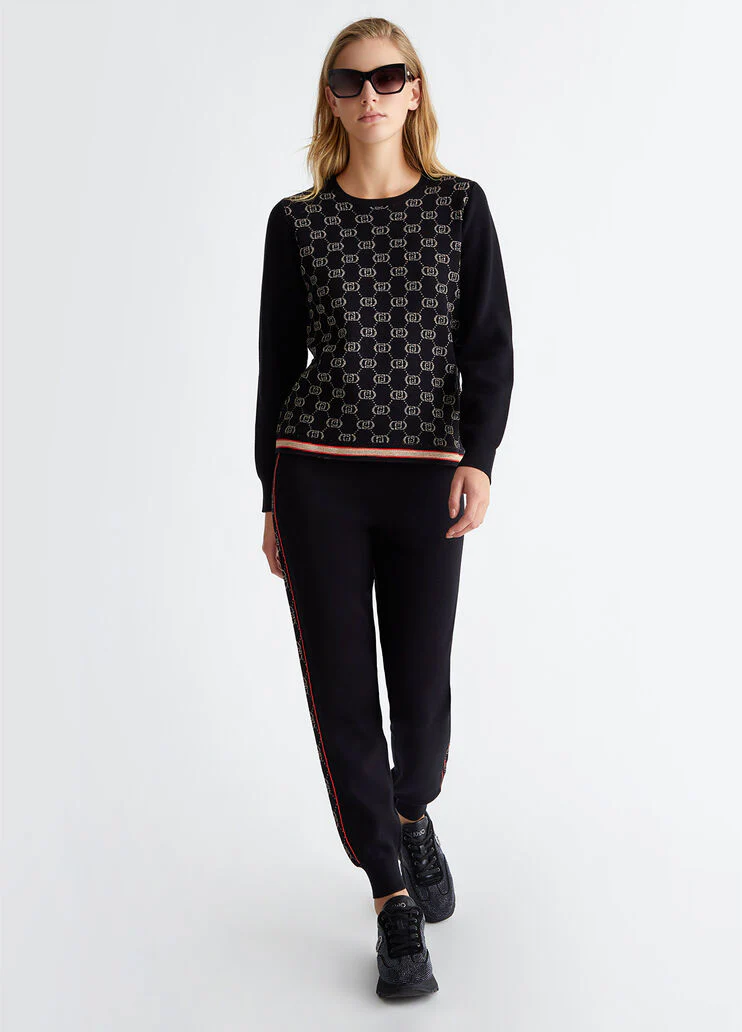 Sweater with monogram logo