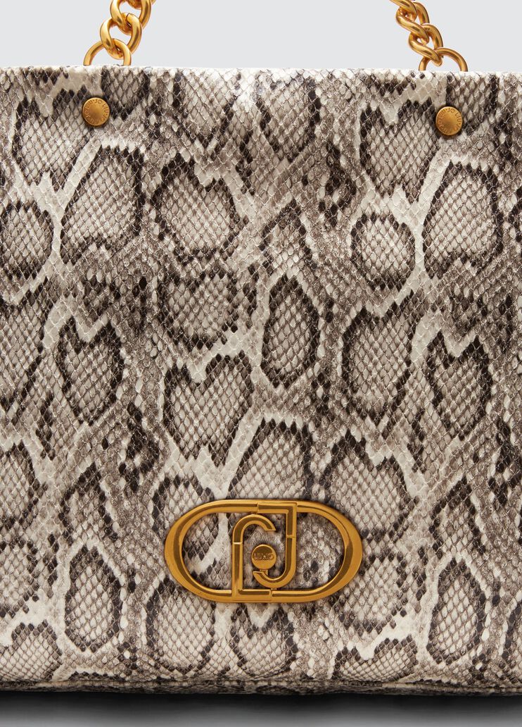 Snakeskin LaPuffy tote bag