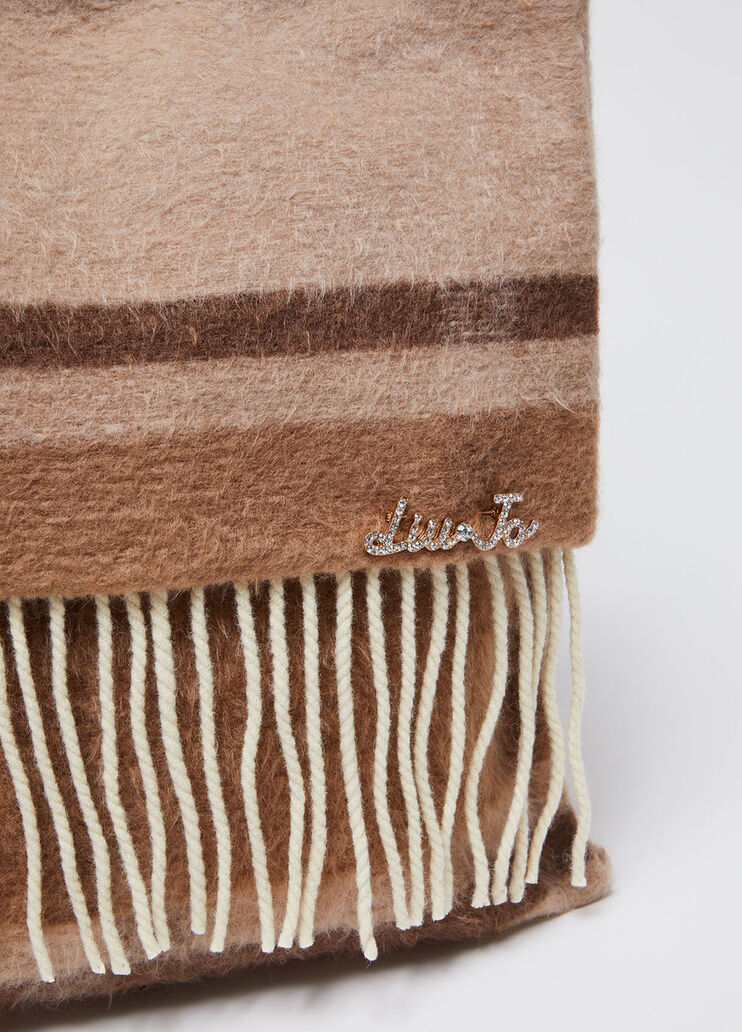 Wool-blend shopping tote