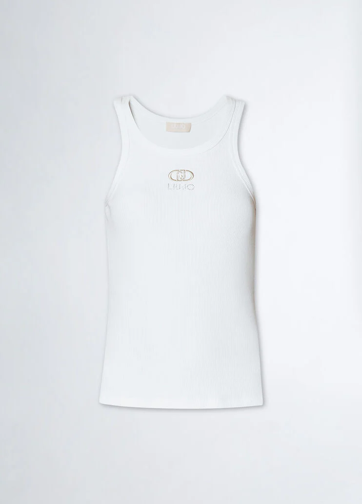 Ribbed top with logo