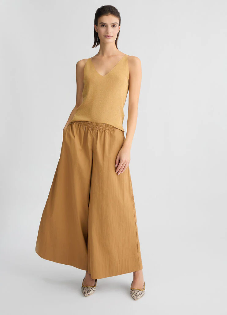 Nylon flare trousers