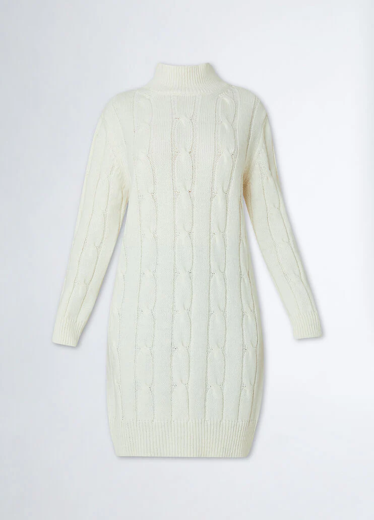 White knit dress