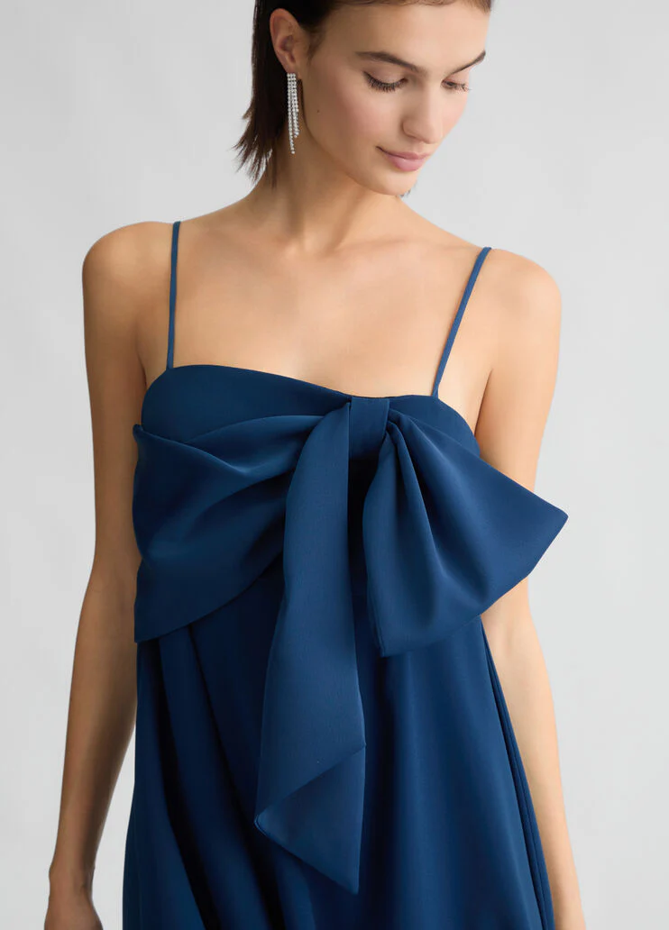 Blue dress with bow