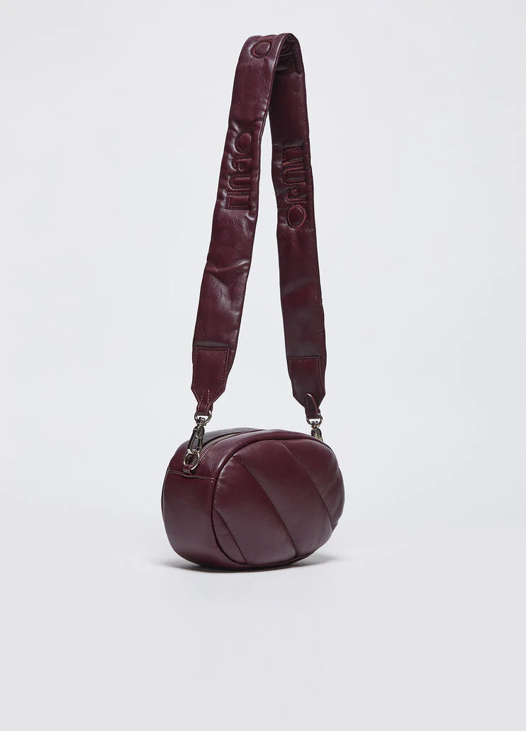 Glossy quilted crossbody bag