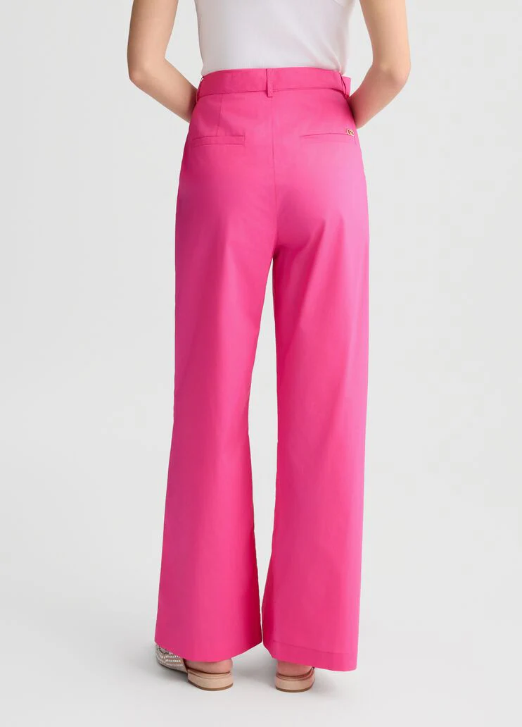 Pink poplin trousers