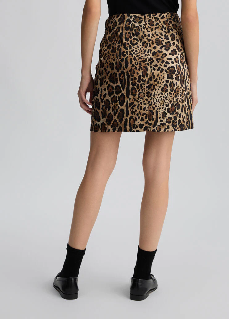 Animal-print miniskirt