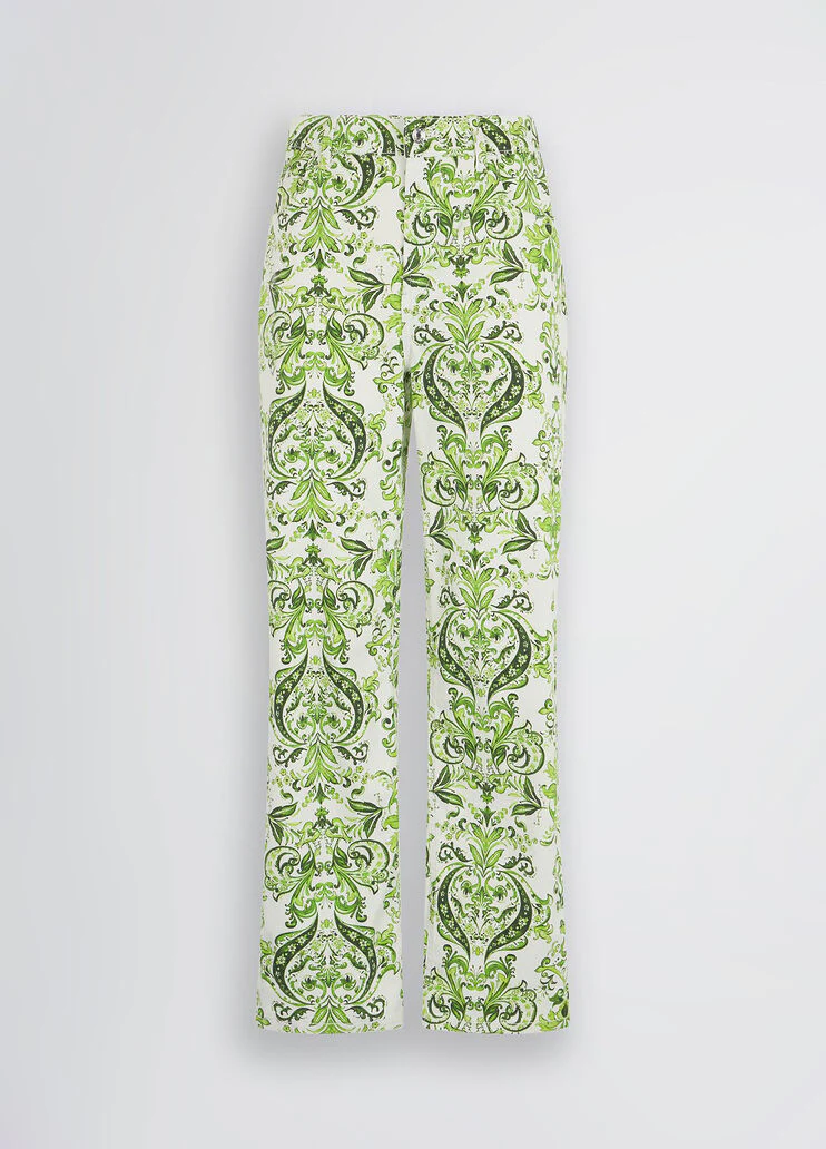 Printed cotton trousers