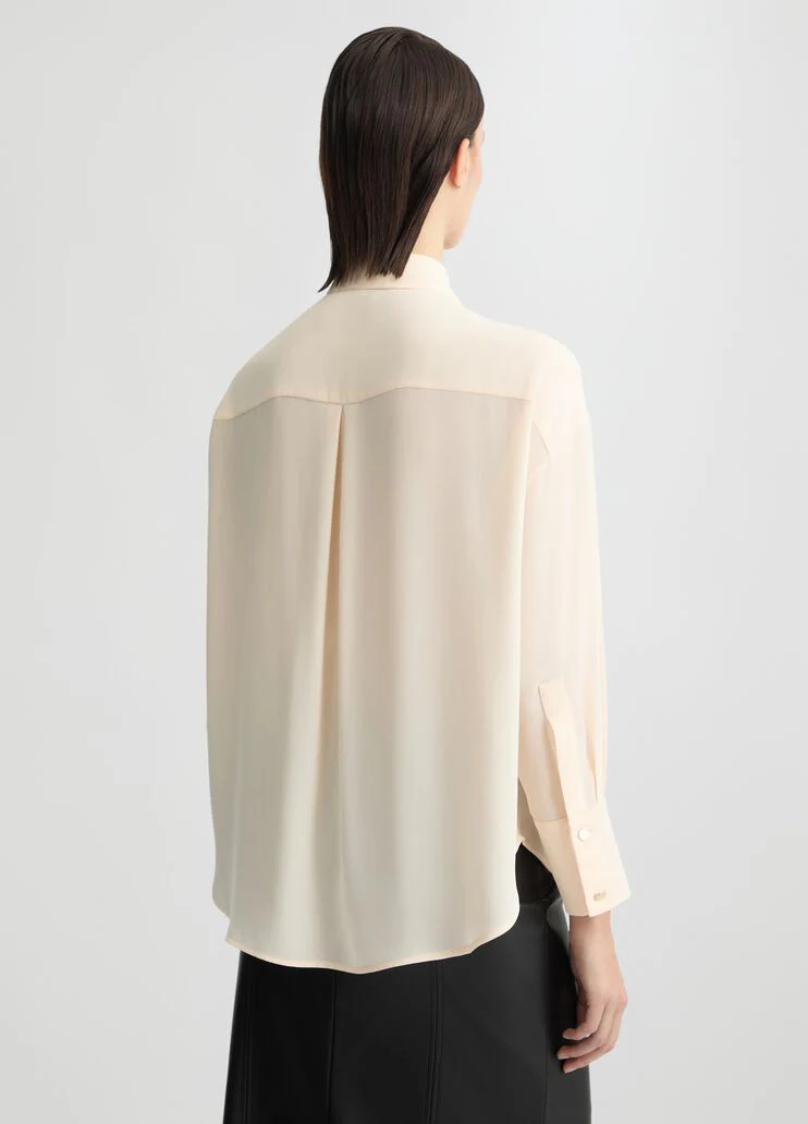 Champagne-coloured oversized shirt