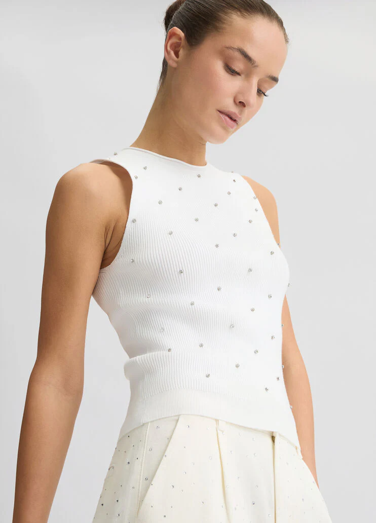 White top with studs