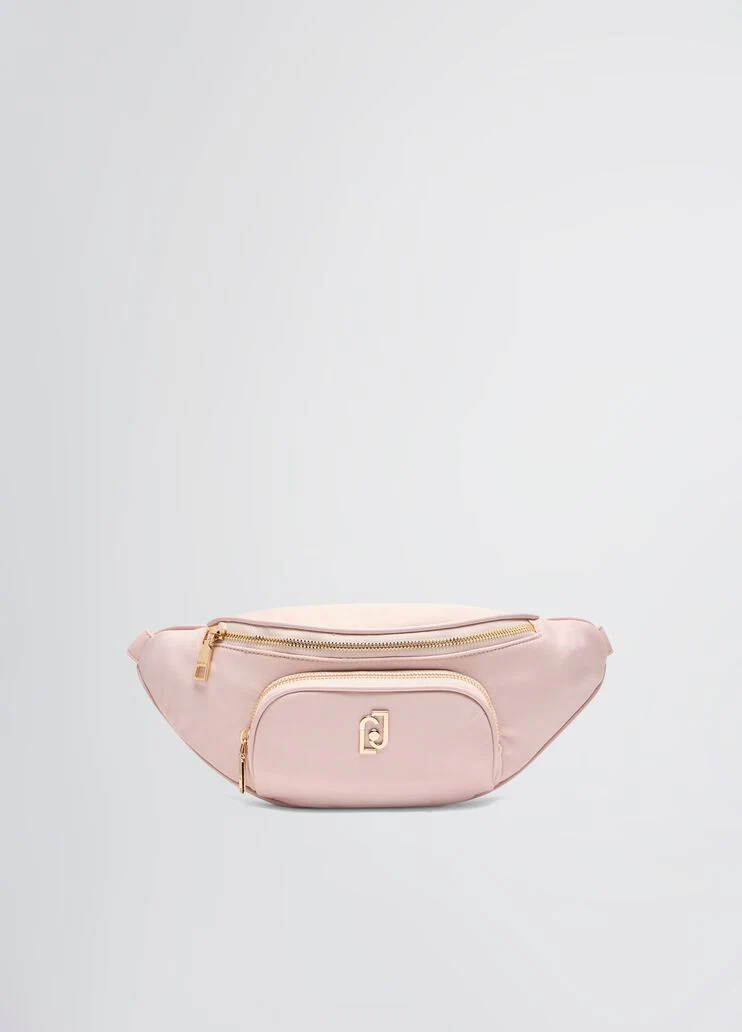 Nylon pouch bag with charm