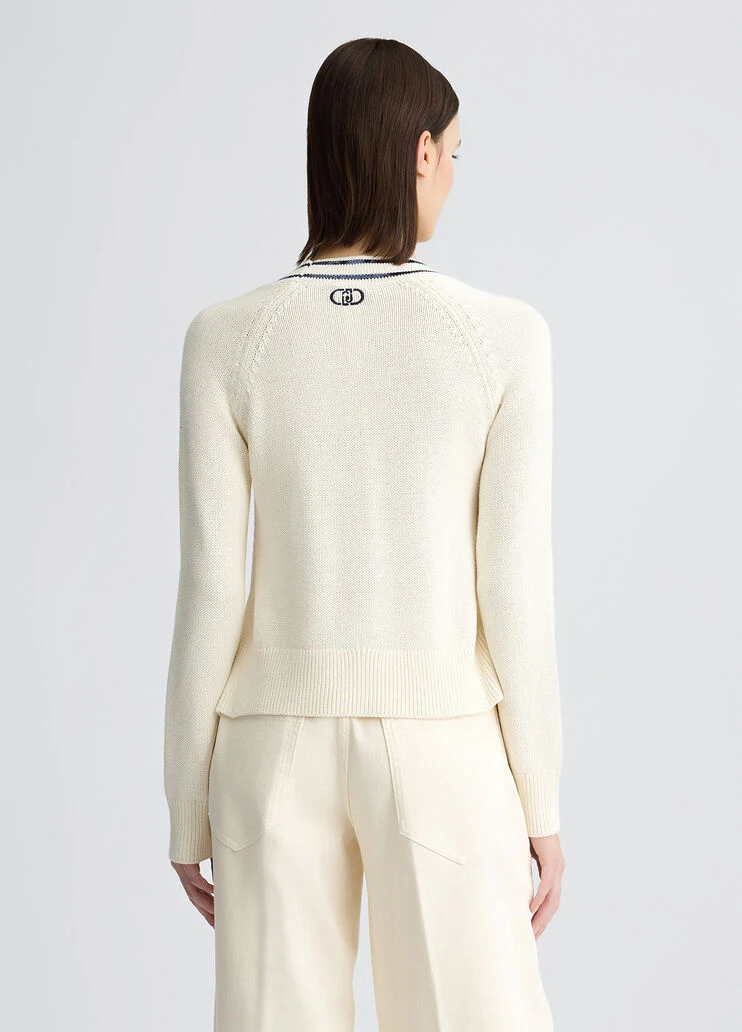 White cardigan with sequins