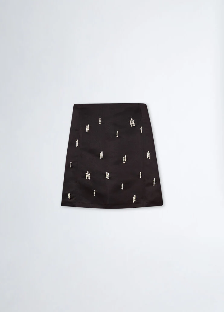 Miniskirt with rhinestones