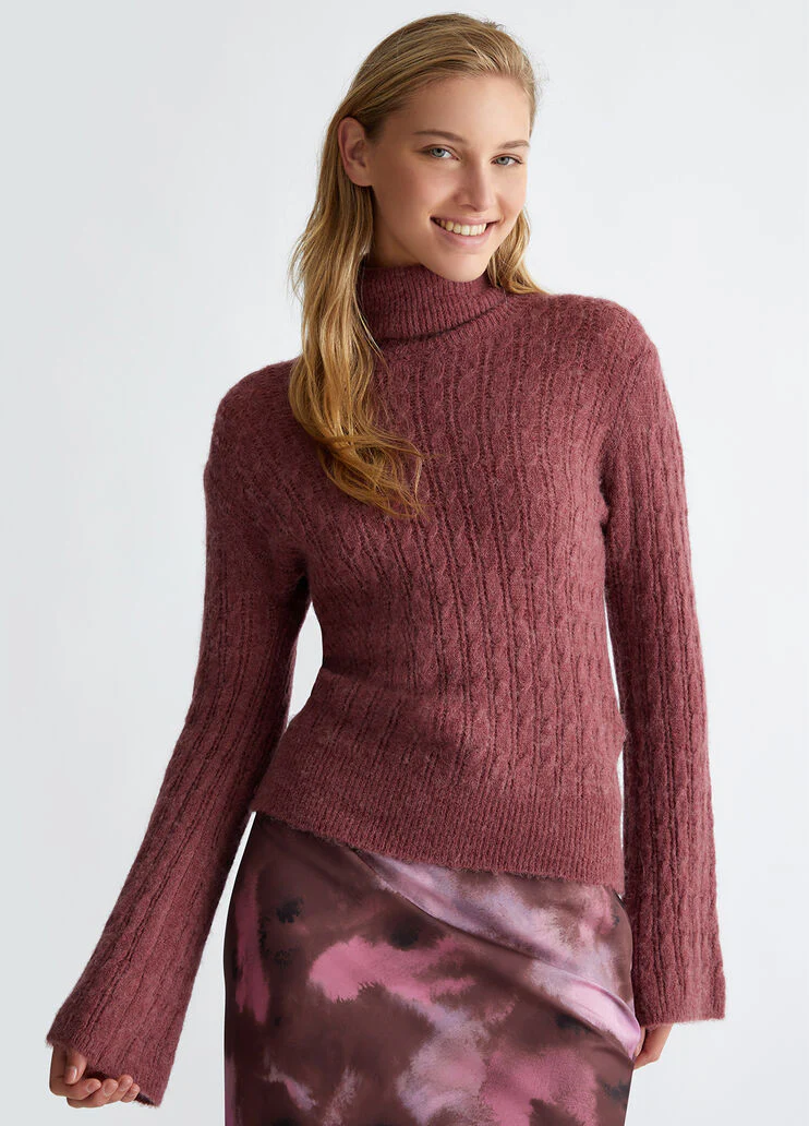 Alpaca blend turtleneck