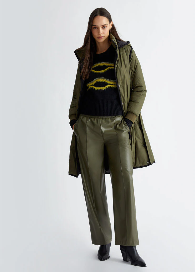 Coated fabric trousers