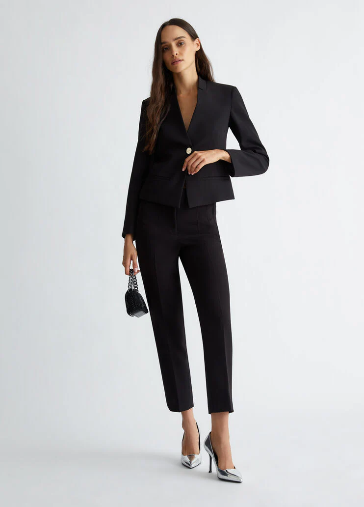 Stretch cropped trousers