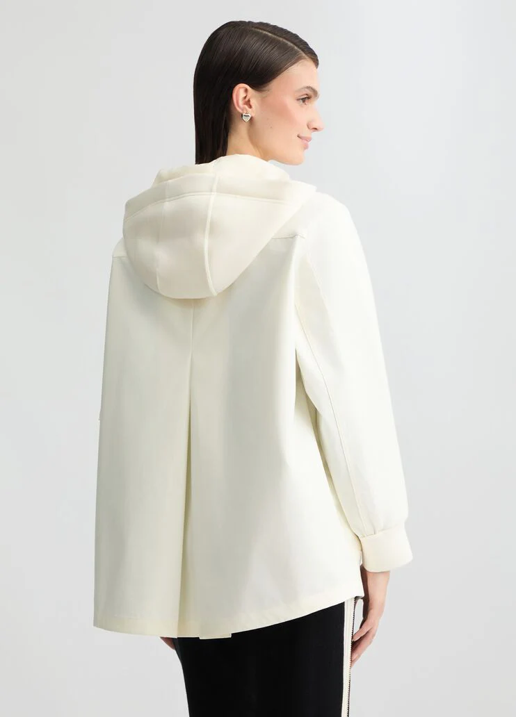 White hooded jacket