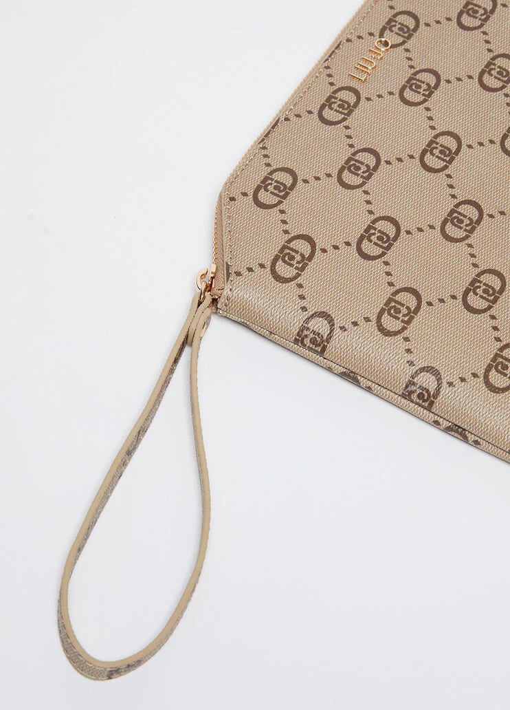 Clutch bag with logo