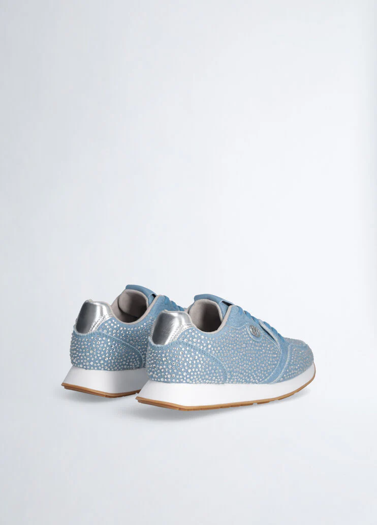 Sneakers with all-over rhinestones