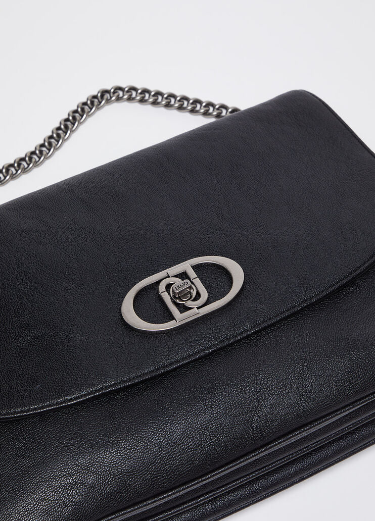 Handbag in coated fabric