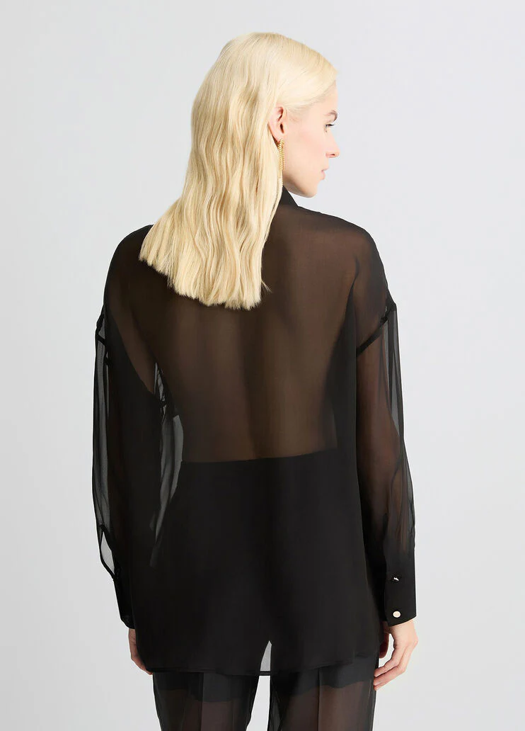 Black organza shirt