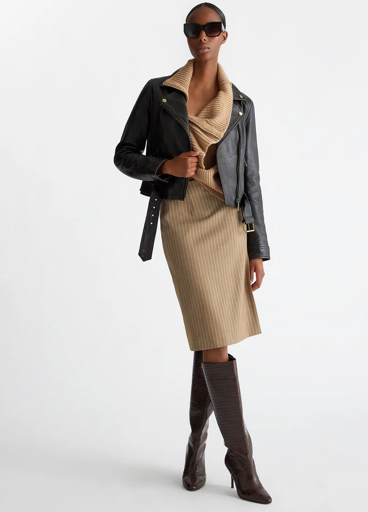 Rib-knit wool-blend sweater