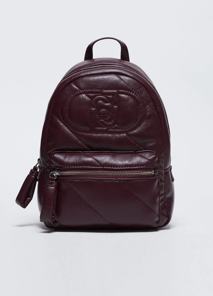Glossy quilted backpack
