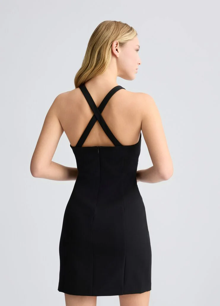 Black dress with rhinestones