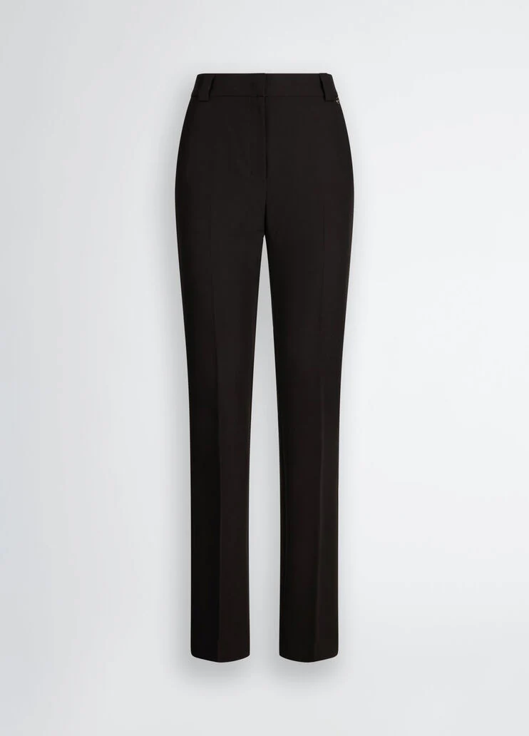 Black fared trousers