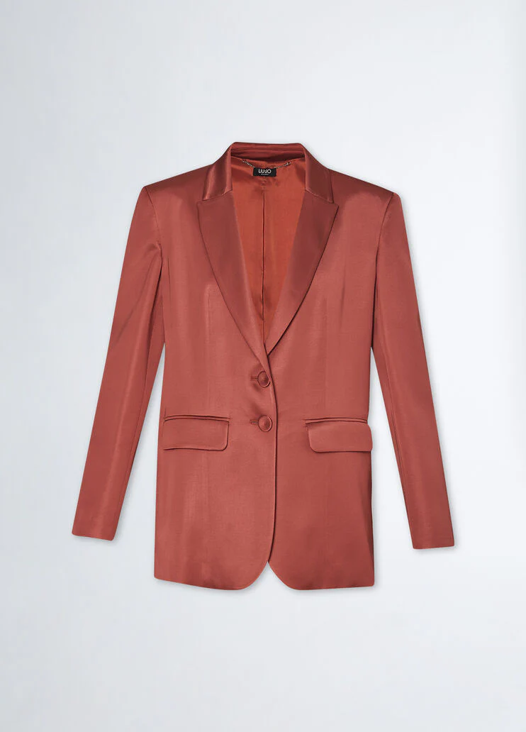 Satin suit blazer