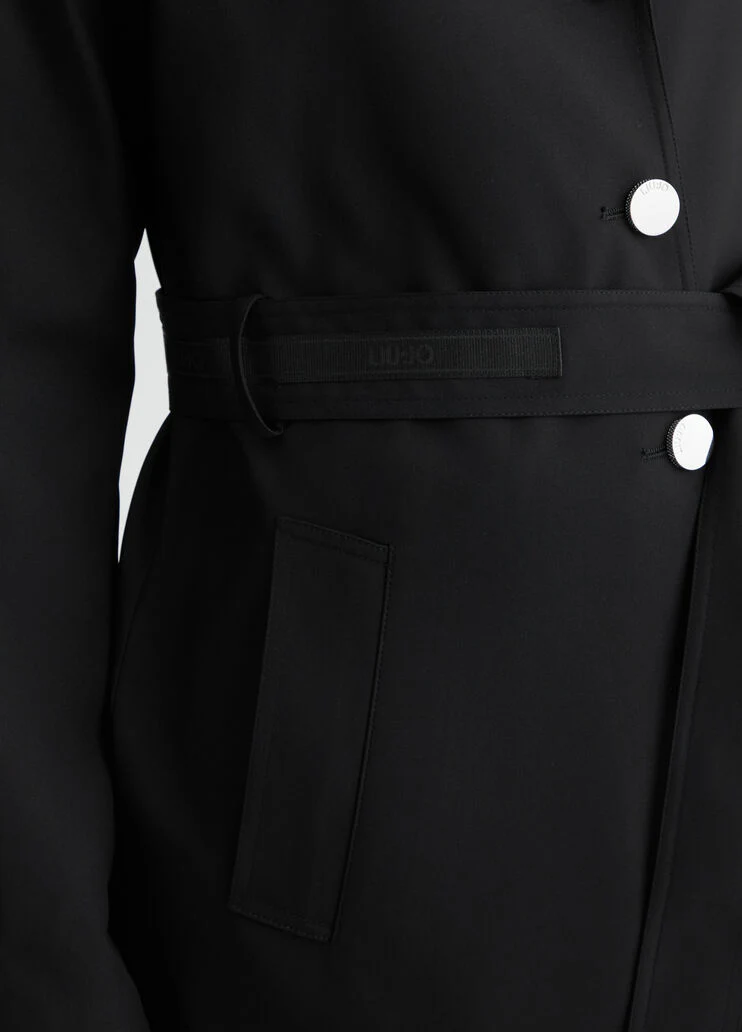 Trench coat with belt