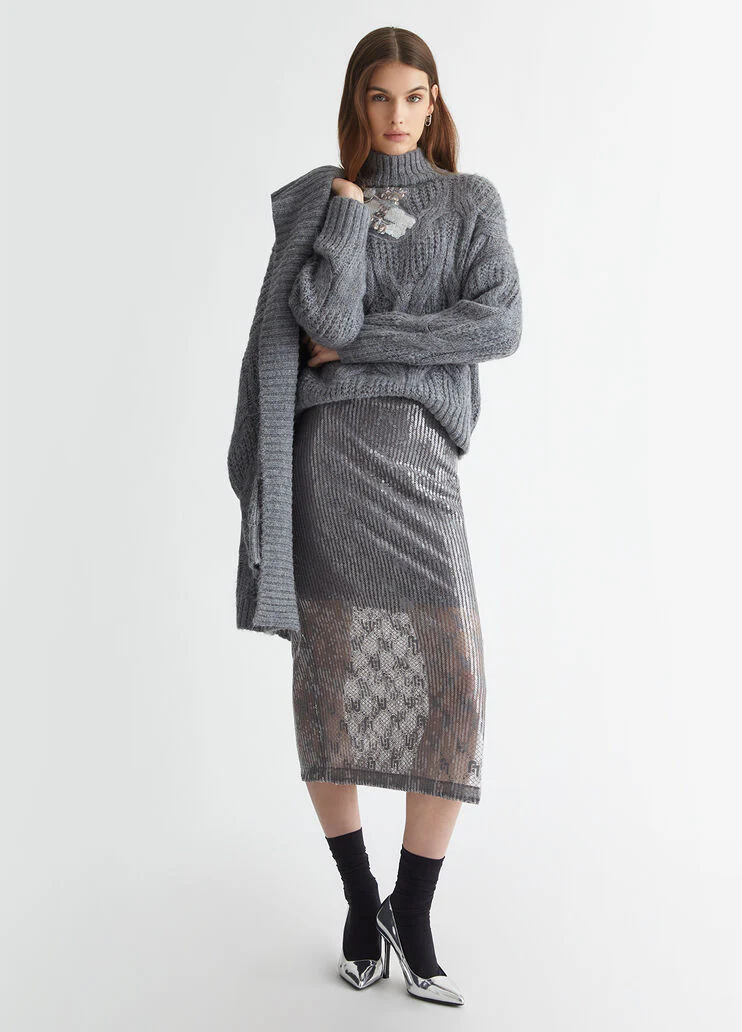 Turtleneck with sequins