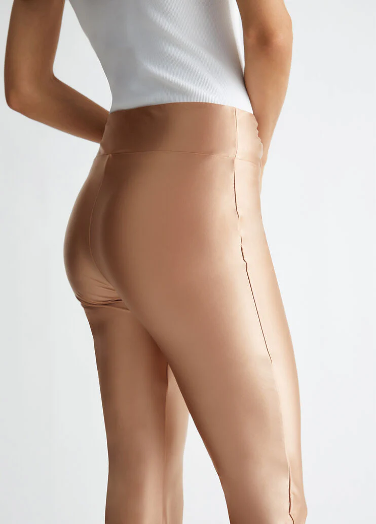 Shiny jersey trousers