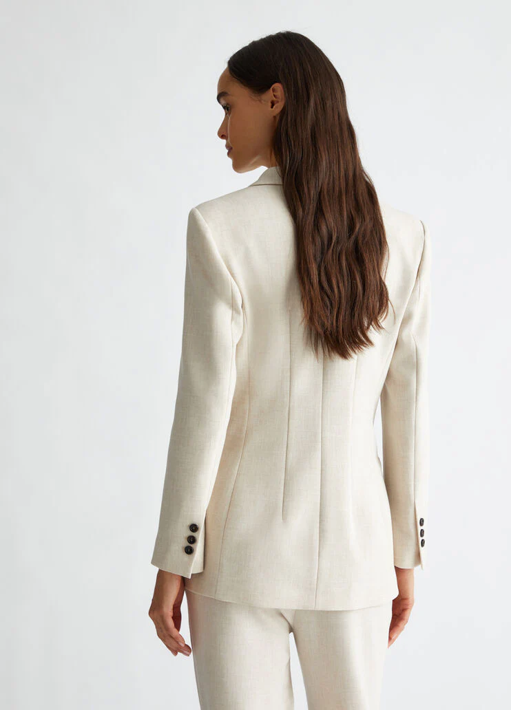 Double-breasted suit blazer