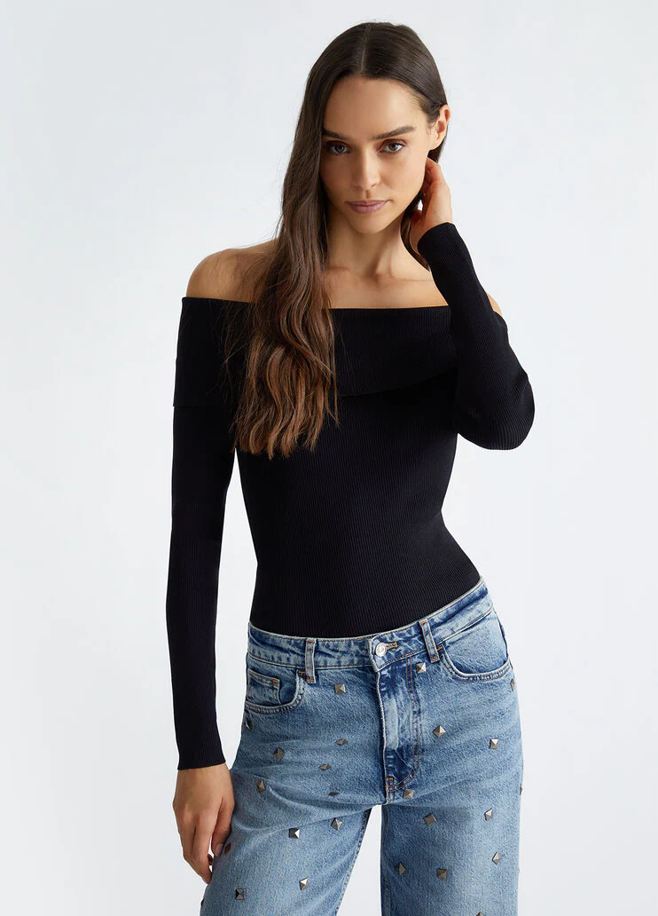 Rib-knit top