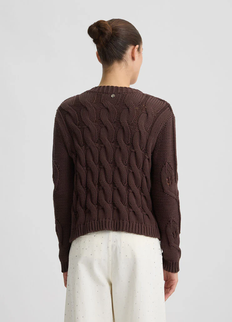 Cardigan with gemstones