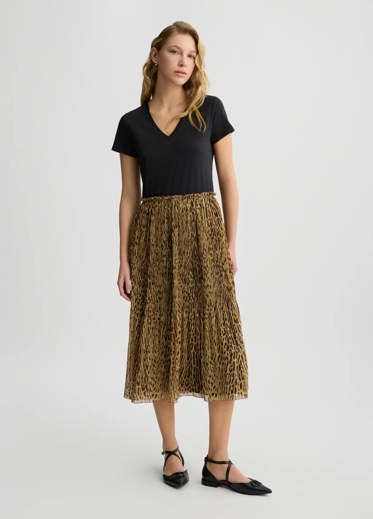 Dress with animal print