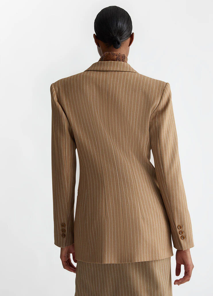 Double-breasted suit blazer