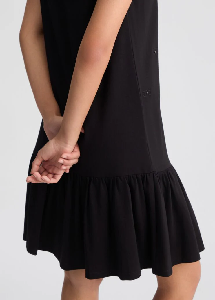 Shirt dress with logo