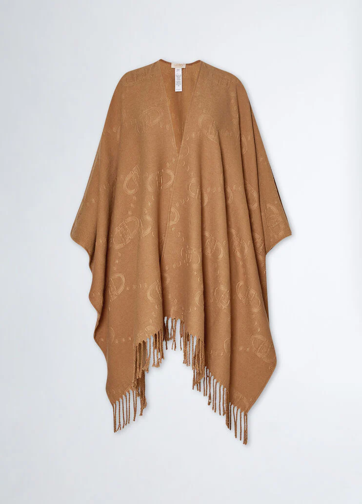 Poncho with logo
