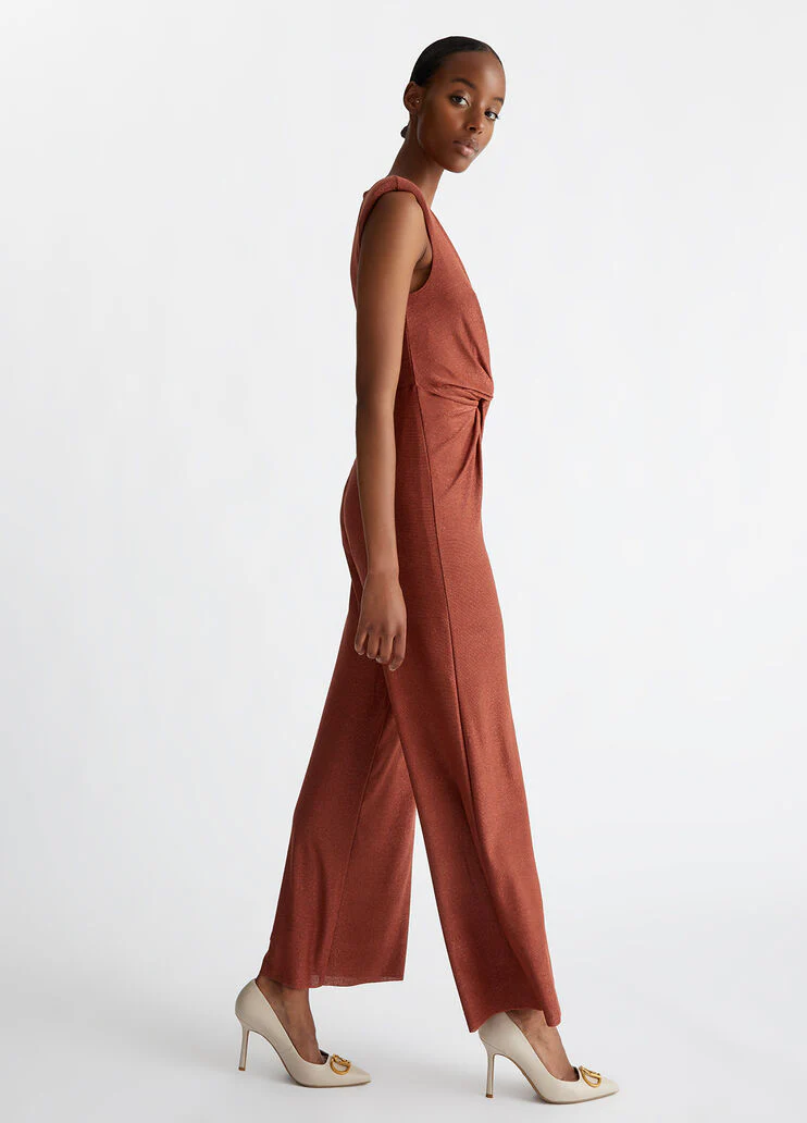 Lurex jersey jumpsuit