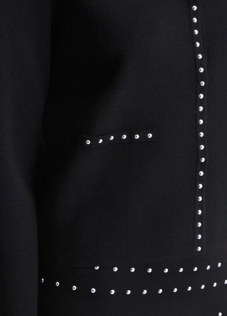 Knit jacket with studs